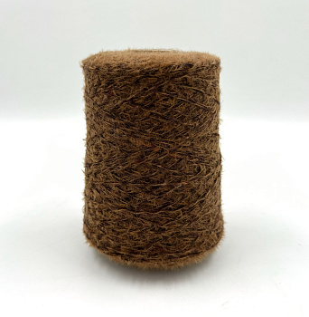 Пряжа Neppy Fur, Italy, мохер, шерсть, цвет коричневый меланж